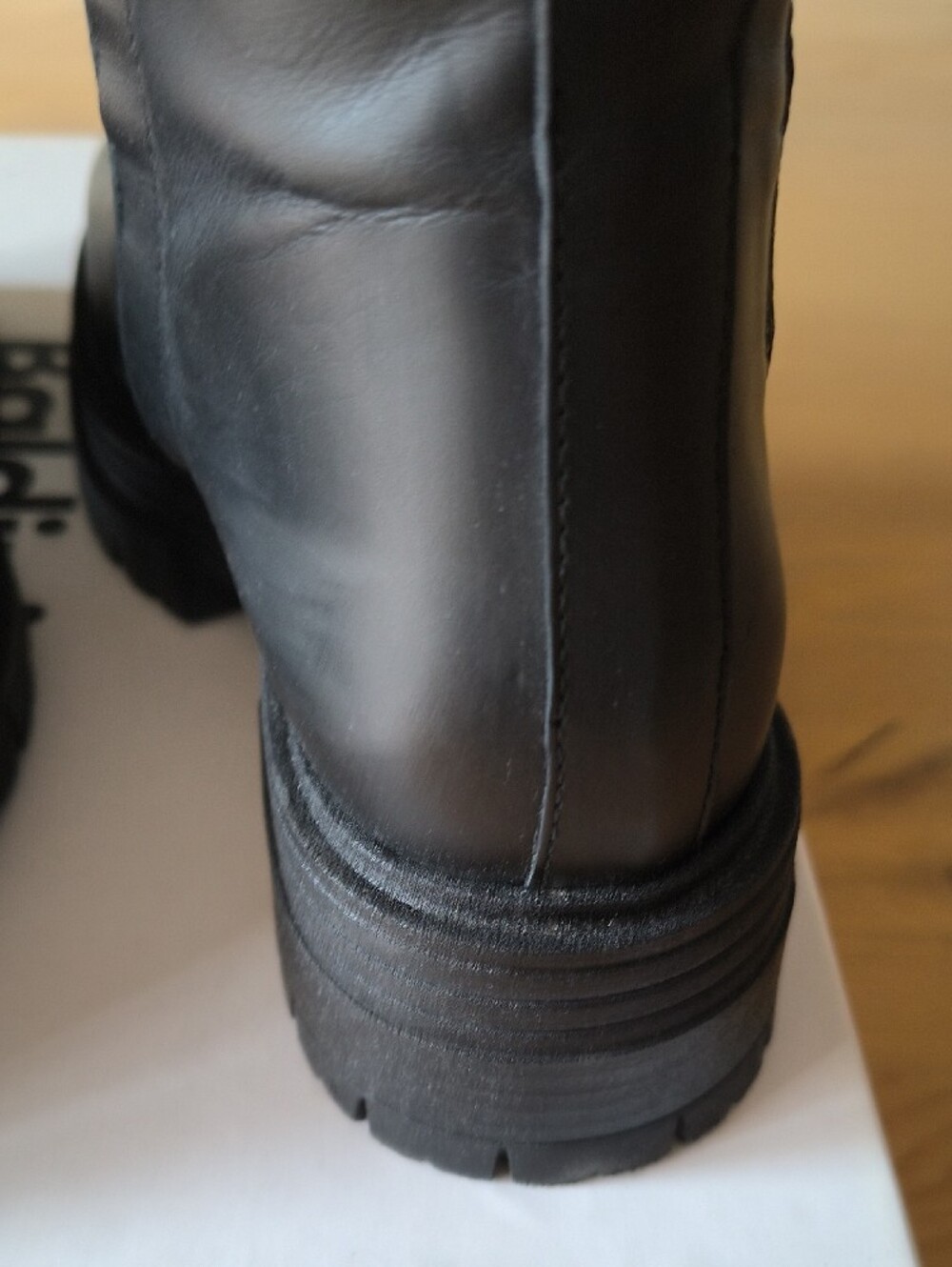Baldinini Black Leather Chunky Platform Ankle Boots Made In Italy Size 36 - Picture 9 of 11